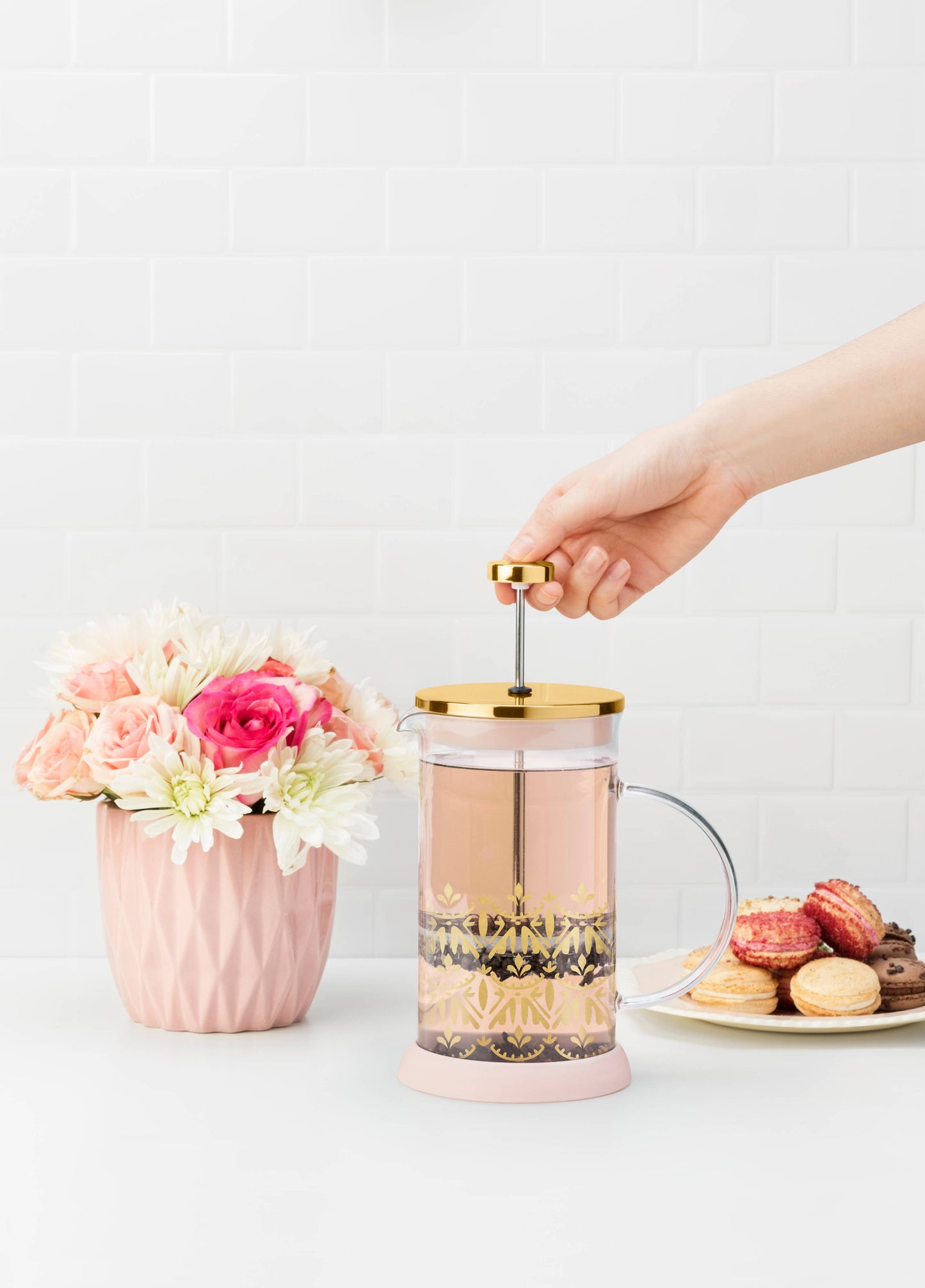 Riley™ Casablanca Glass Coffee & Tea Press Pot - 34oz