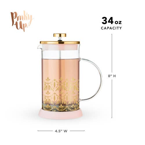 Riley™ Casablanca Glass Coffee & Tea Press Pot - 34oz