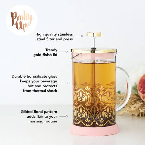 Riley™ Casablanca Glass Coffee & Tea Press Pot - 34oz